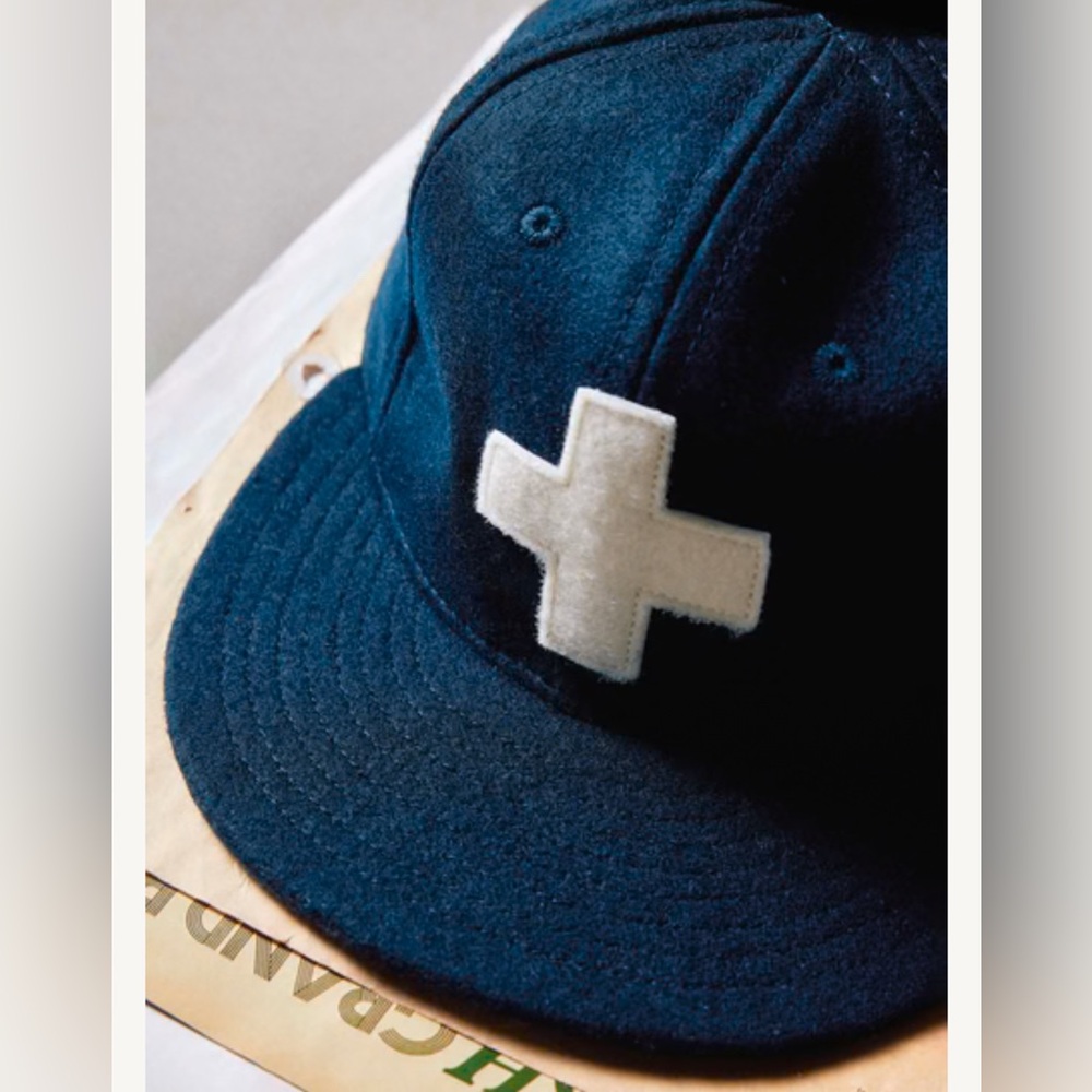 imogene + willie Navy Blue Hat with White Cross